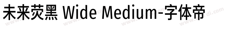 未来荧黑 Wide Medium字体转换
